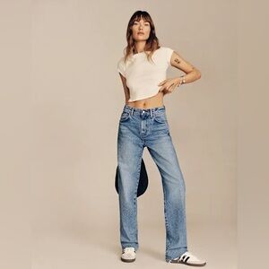 Reformation Blue Straight Leg Jeans